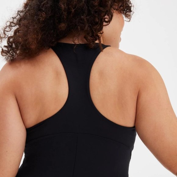 NWT girlfriend collective Paloma Racerback dress in black size L - Picture 3 of 6